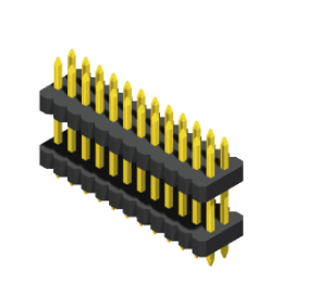Pin Header 1mm 2 Row  H=1.0，1.5mm  Stack Straight Type 